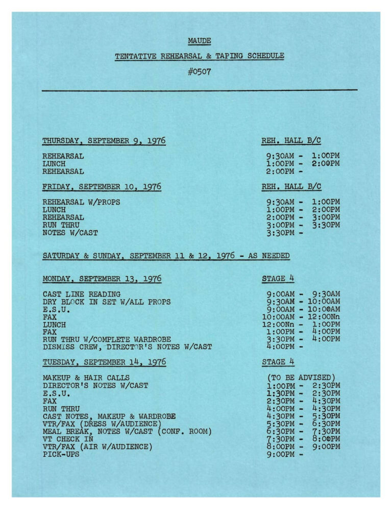 Maude, "The Election" script page 2