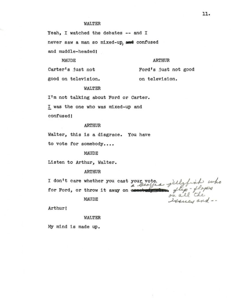 Maude, "The Election" script page 14